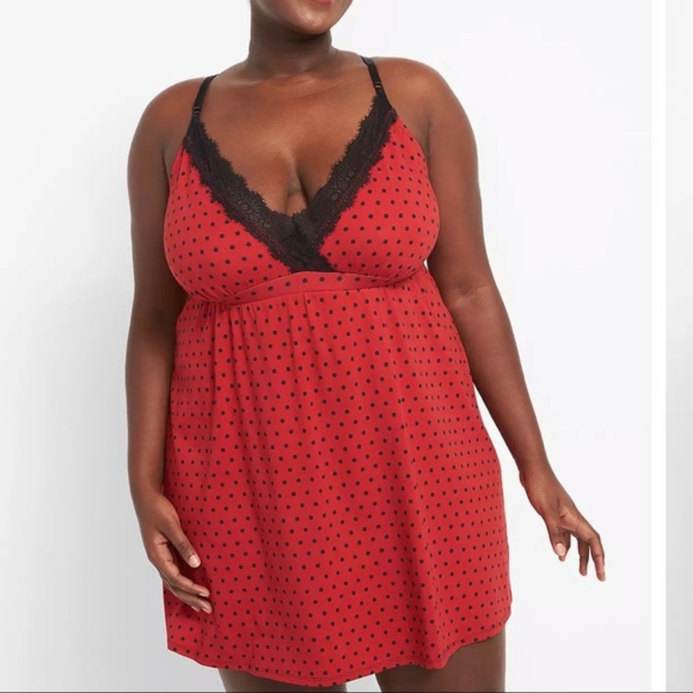 EUC Lane Bryant Size 18/20 Chemise with Lace - Picture 2 of 8